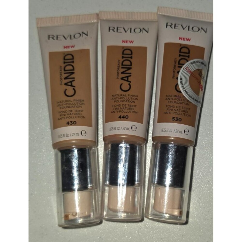 Revlon Candid Photoready Natural Finish Anit-pollution Foundation LOT OF 3 NEW